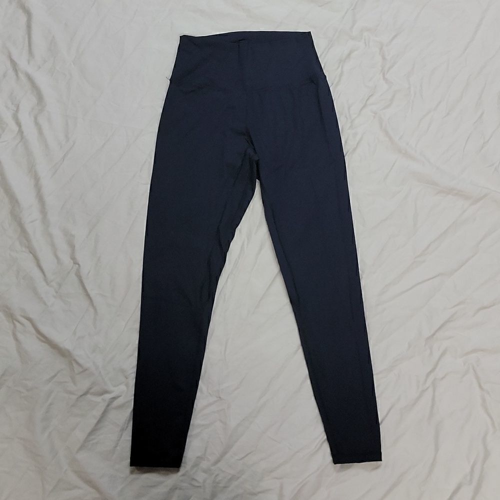 POSHDIVAH TUMMY CONTROL BLACK 7/8 CAPRI LEGGINGS, SIZE MEDIUM